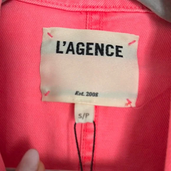 L'AGENCE Pink Tailored Blazer Jackets - Picture 3 of 6